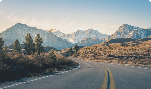 Picture of road and mountains